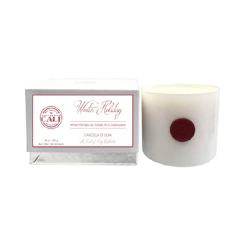 Winter Holiday - White Pine Spruce & Cedarwood 18 oz Soy Candle - Scents of Sicily Collection - Winter Holiday - White Pine Spruce & Cedarwood 18 oz Soy Candle - Scents of Sicily Collection
