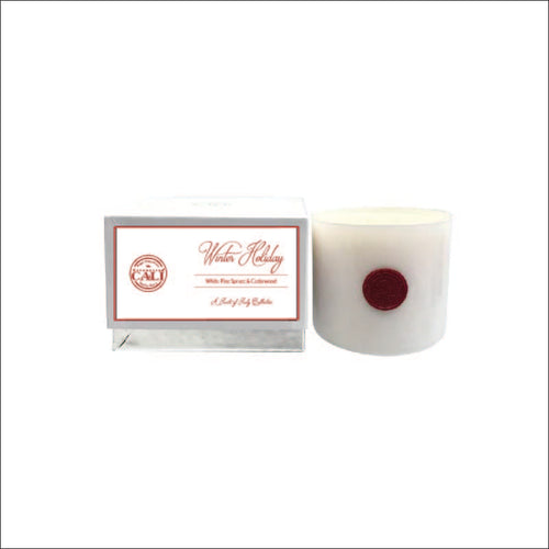 Winter Holiday - White Pine Spruce & Cedarwood 18 oz Soy Candle - Scents of Sicily Collection