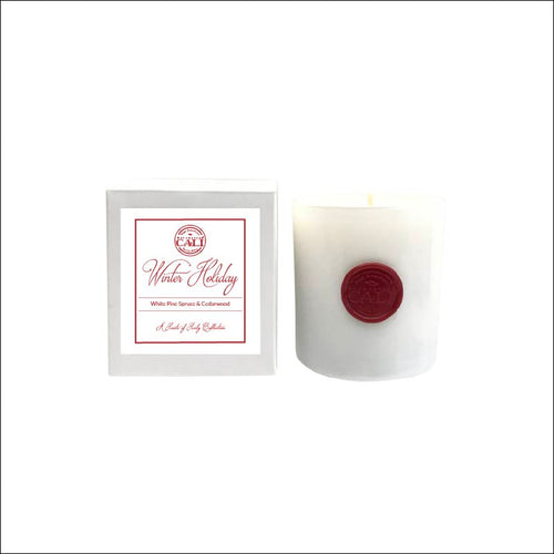 Winter Holiday - White Pine Spruce & Cedarwood  9 oz Soy Candle - Scents of Sicily Collection