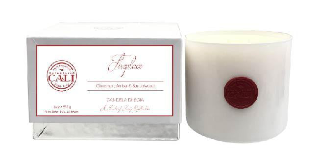 Fireplace - cinnamon and amber 18 oz Soy Candle - Scents of Sicily Collection - Fireplace - cinnamon and amber 18 oz Soy Candle - Scents of Sicily Collection