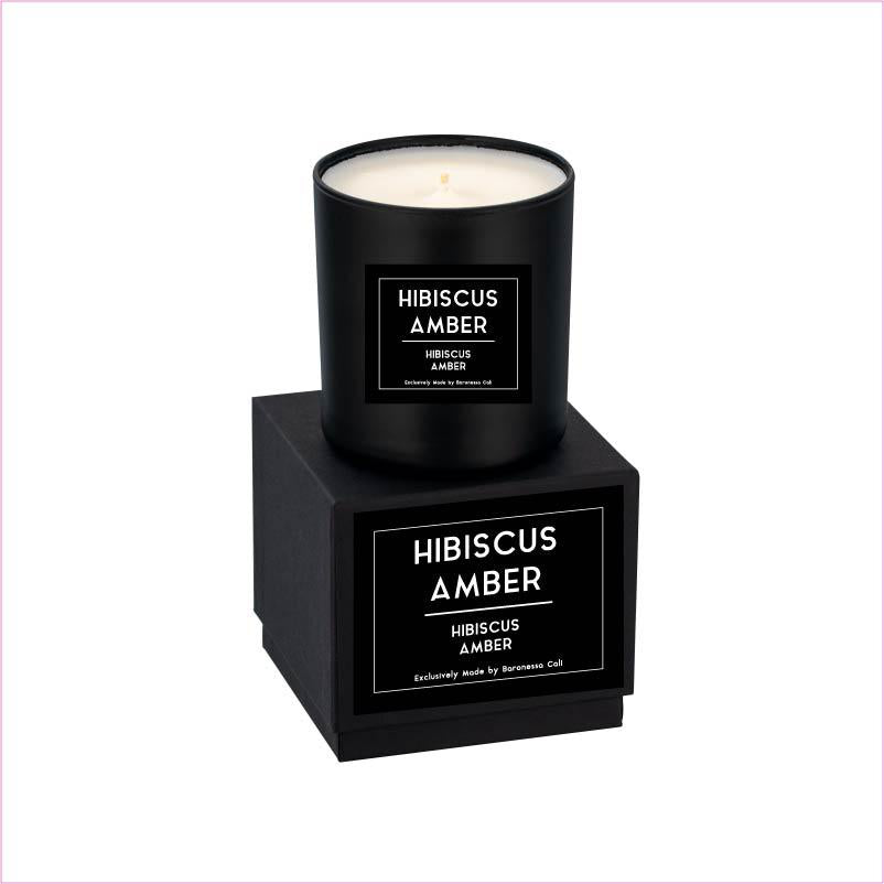 Linea Lusso Collection - 9 oz soy candle - Hibiscus Amber - Linea Lusso Collection - 9 oz soy candle - Hibiscus Amber