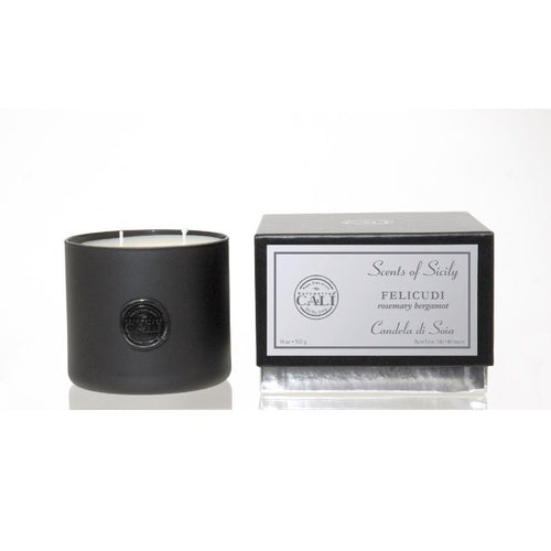 Scents of Sicily Collection - 18 oz soy candle - Filicudi (rosemary bergamot)