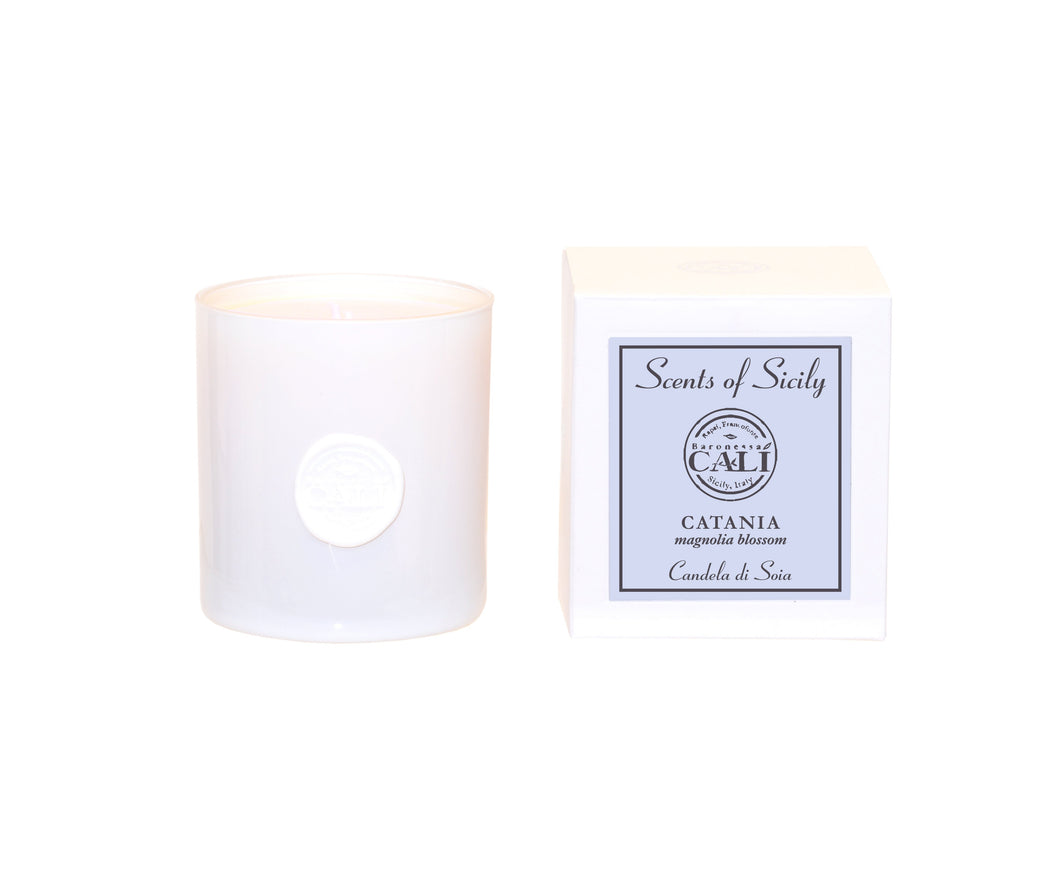 Scents of Sicily Collection - 9 oz soy candle - Catania (magnolia blossom) - Scents of Sicily Collection - 9 oz soy candle - Catania (magnolia blossom)