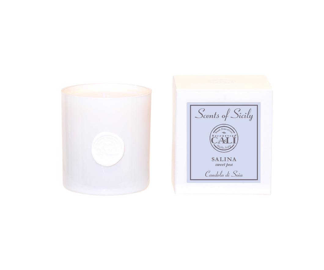 Scents of Sicily Collection - 9 oz soy candle - Salina (sweet pea) - Scents of Sicily Collection - 9 oz soy candle - Salina (sweet pea)