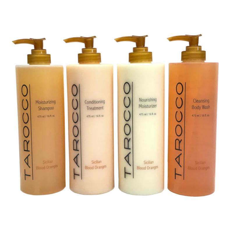 Tarocco 4 pack - Moisturizer, Wash, Shampoo and Conditioner (664 ml / 22.5 fl .oz sizes) - Tarocco 4 pack - Moisturizer, Wash, Shampoo and Conditioner (664 ml / 22.5 fl .oz sizes)